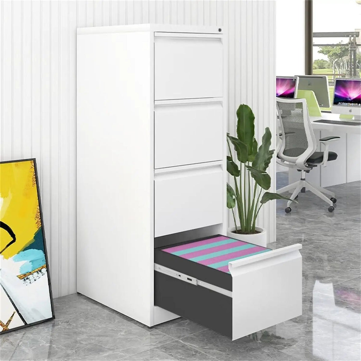 Metal File Cabinet | Three Drawer | Secure Lock System