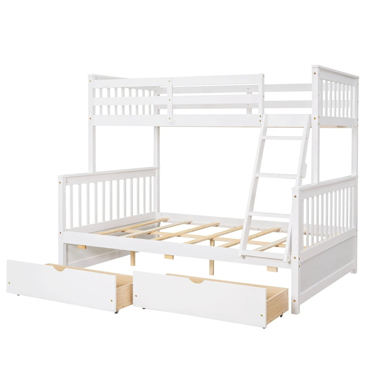 Bunk Bed With Ladders | 2 Storage Drawers | Space-Saving Design | Sleepover Ready