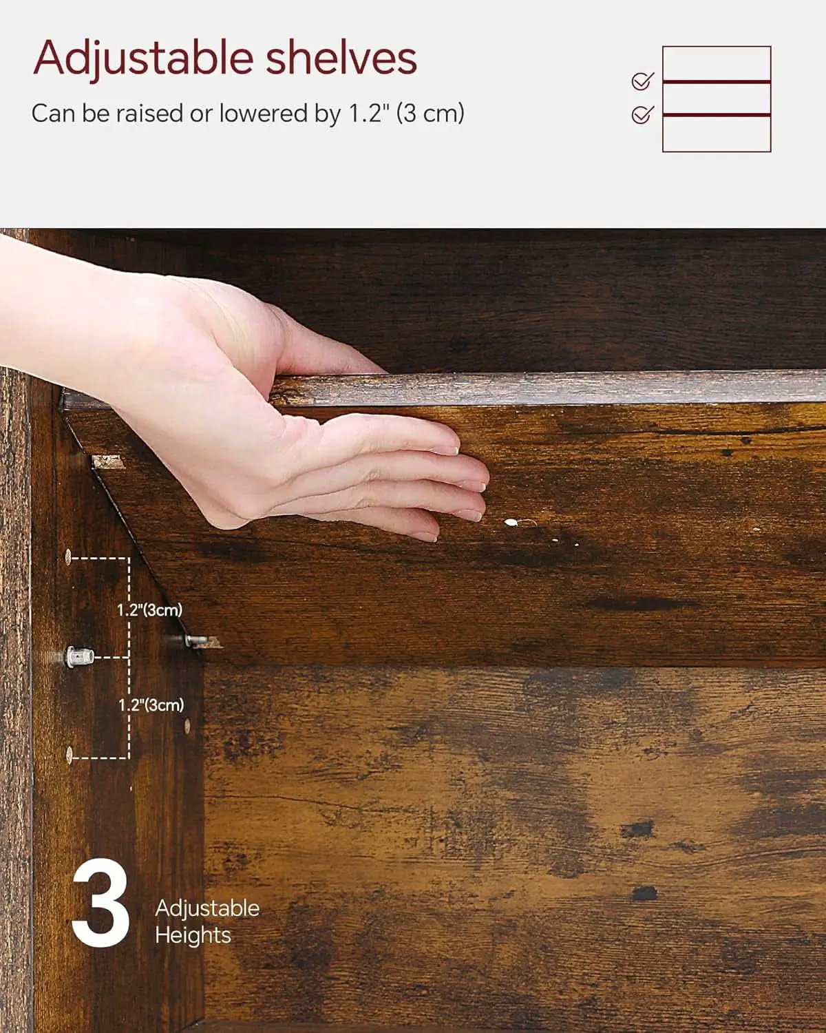 6 Tier Tree Bookshelf With Cabinet Rustic Brown Modern from PriceLows™