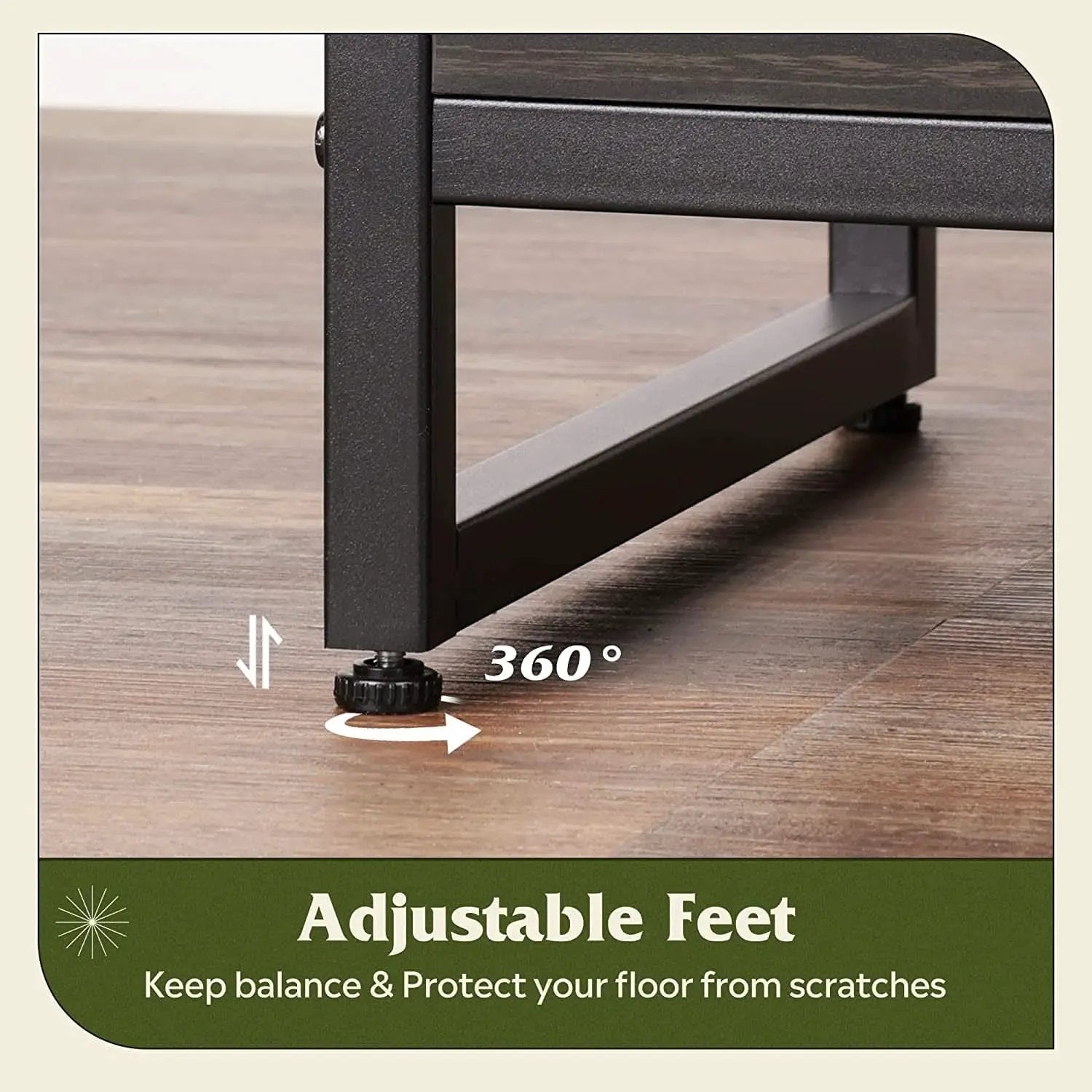 55 Inch TV Stand With Storage Console Industrial Farmhouse from PriceLows™