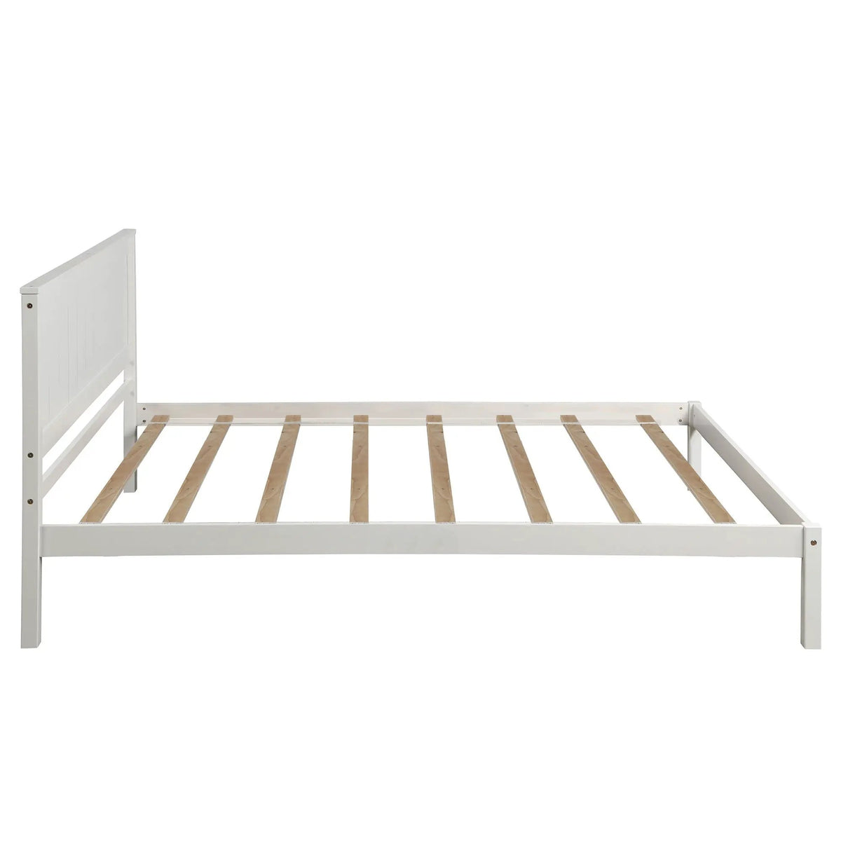 Platform Bed Frame With Headboard | Espresso Finish | Durable Pine Wood