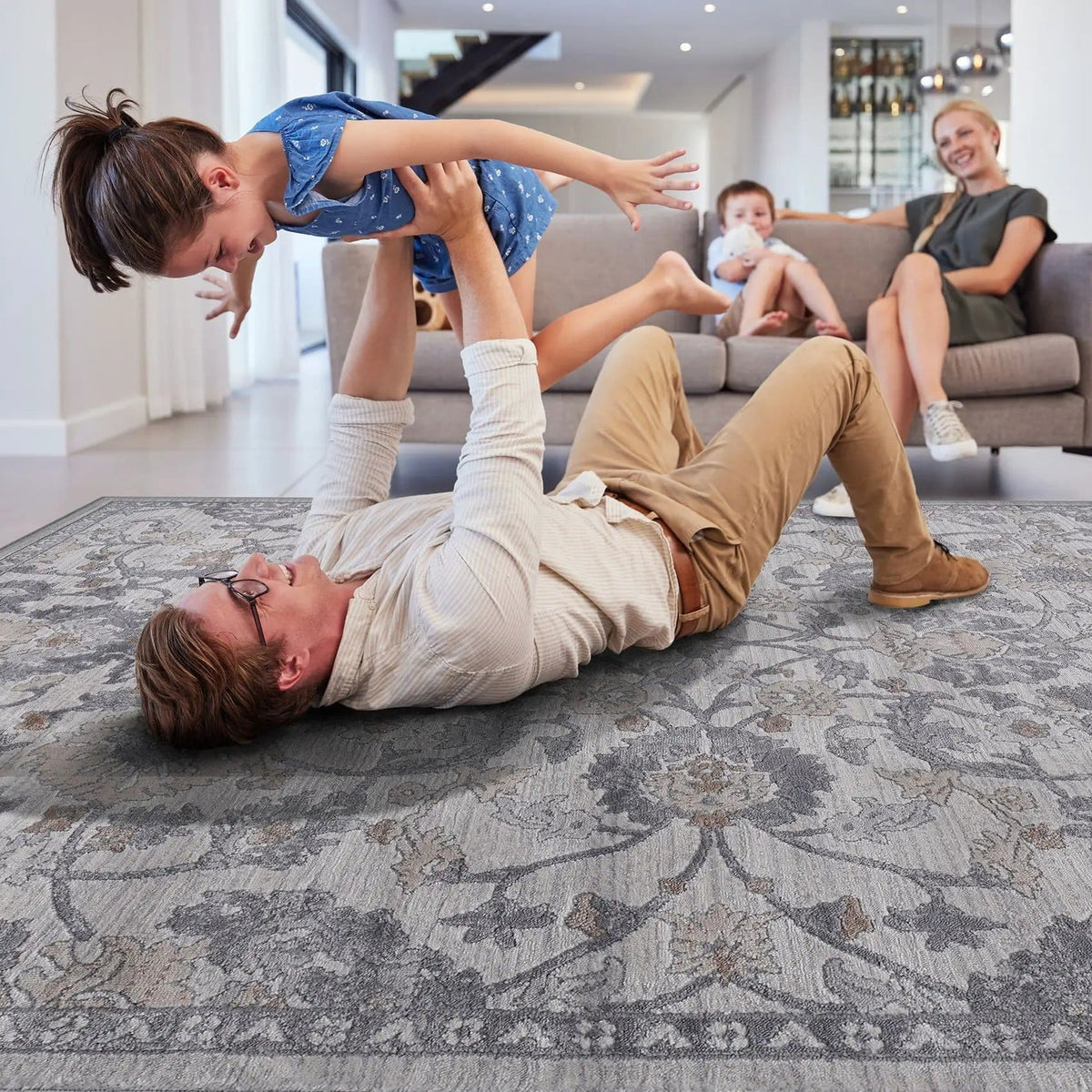 Marfi Trendy Oriental Area Rug | 3 Pieces | Any Room Furniture | Any Room