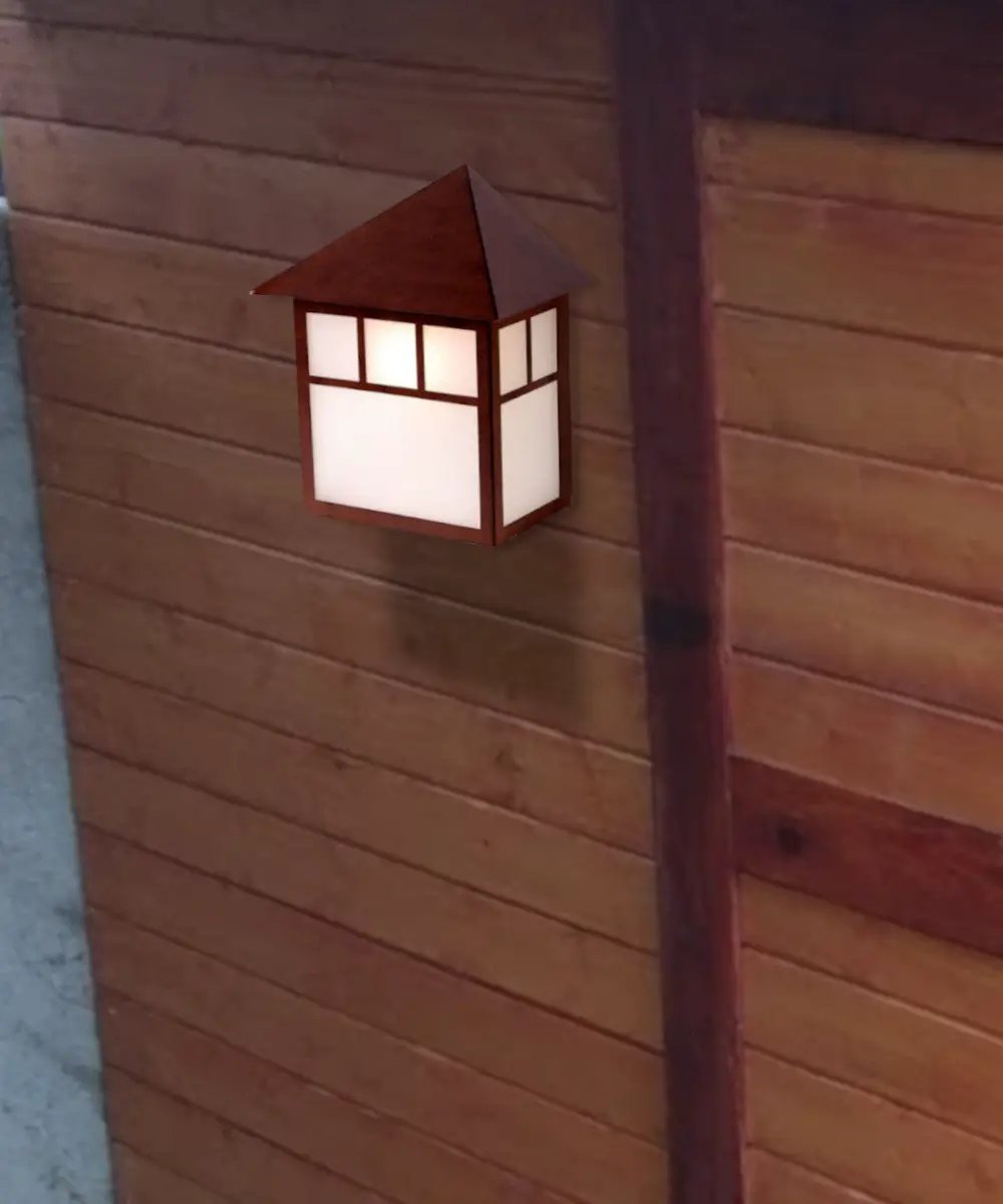 Pocket Wall Light | 10 Inch Height | Architectural Bronze | 1-Light Seeded