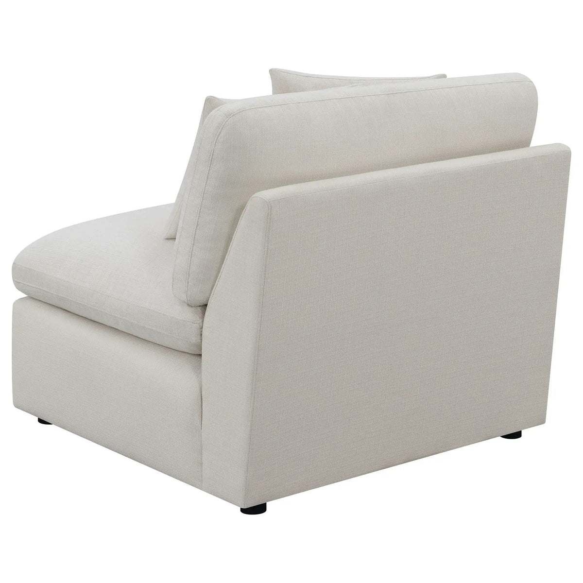 Hobson Upholstered Armless Chair | 38 x 40 x 34 in | Fabric | Ivory