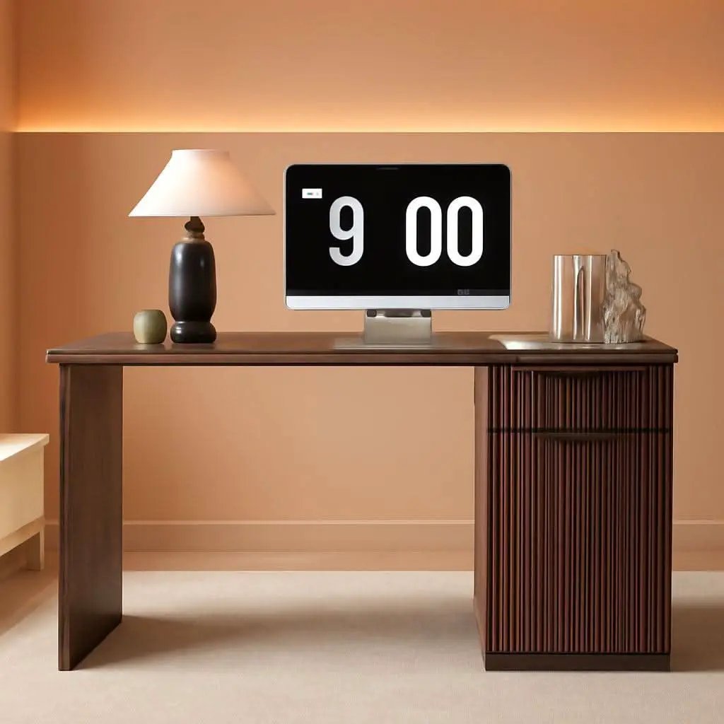 60-Inch Classic Dark Walnut Executive-Grade Desk Study from PriceLows™