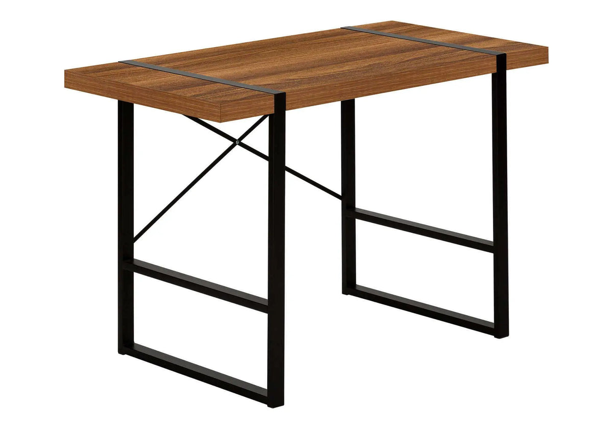 Industrial Computer Desk | 49 Inch Width | Robust Metal Legs | X-Shaped Support Bar