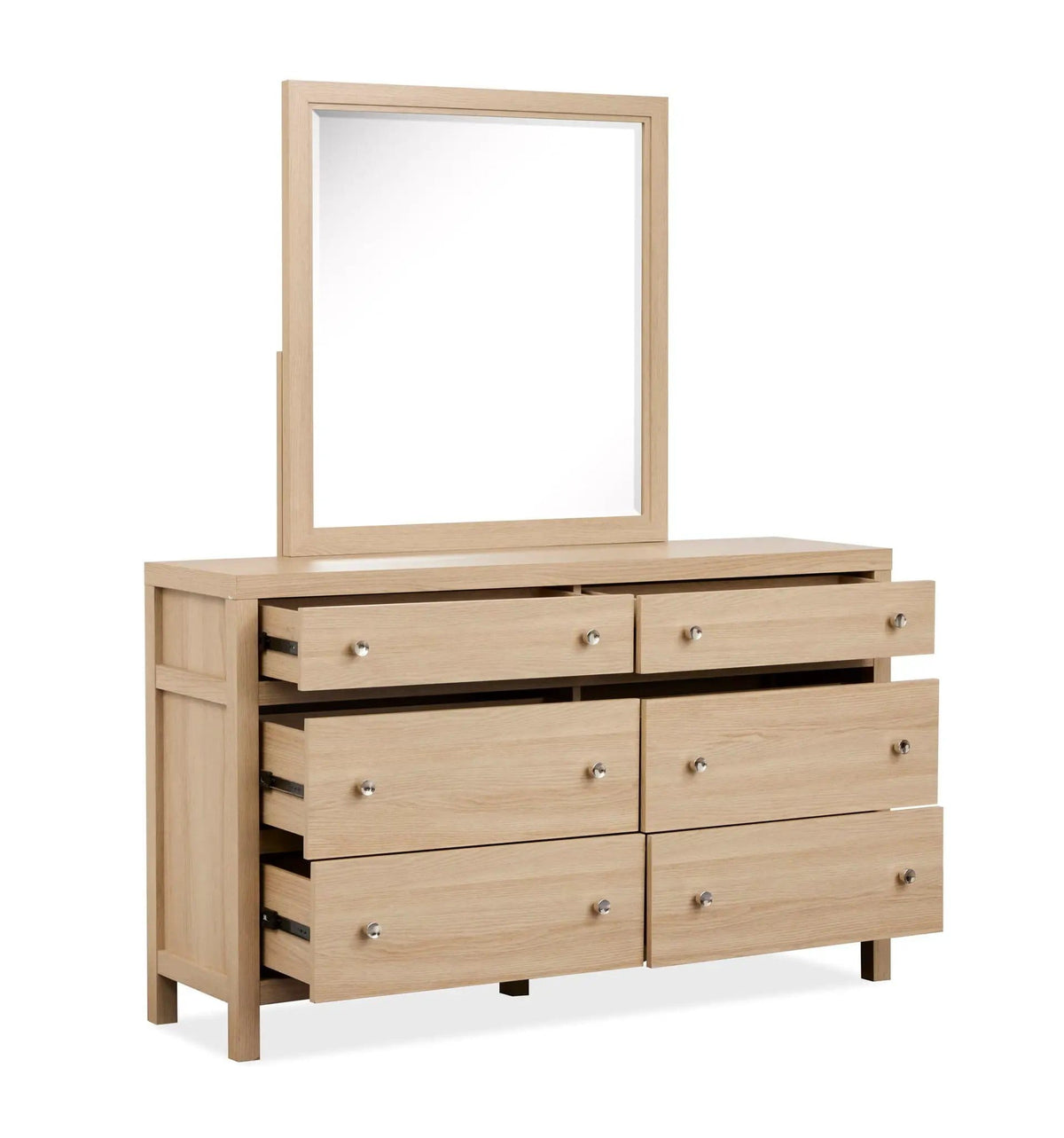 Merrifield Double Drawer Dresser | 4 Pieces | Oak Veneer | Bedroom