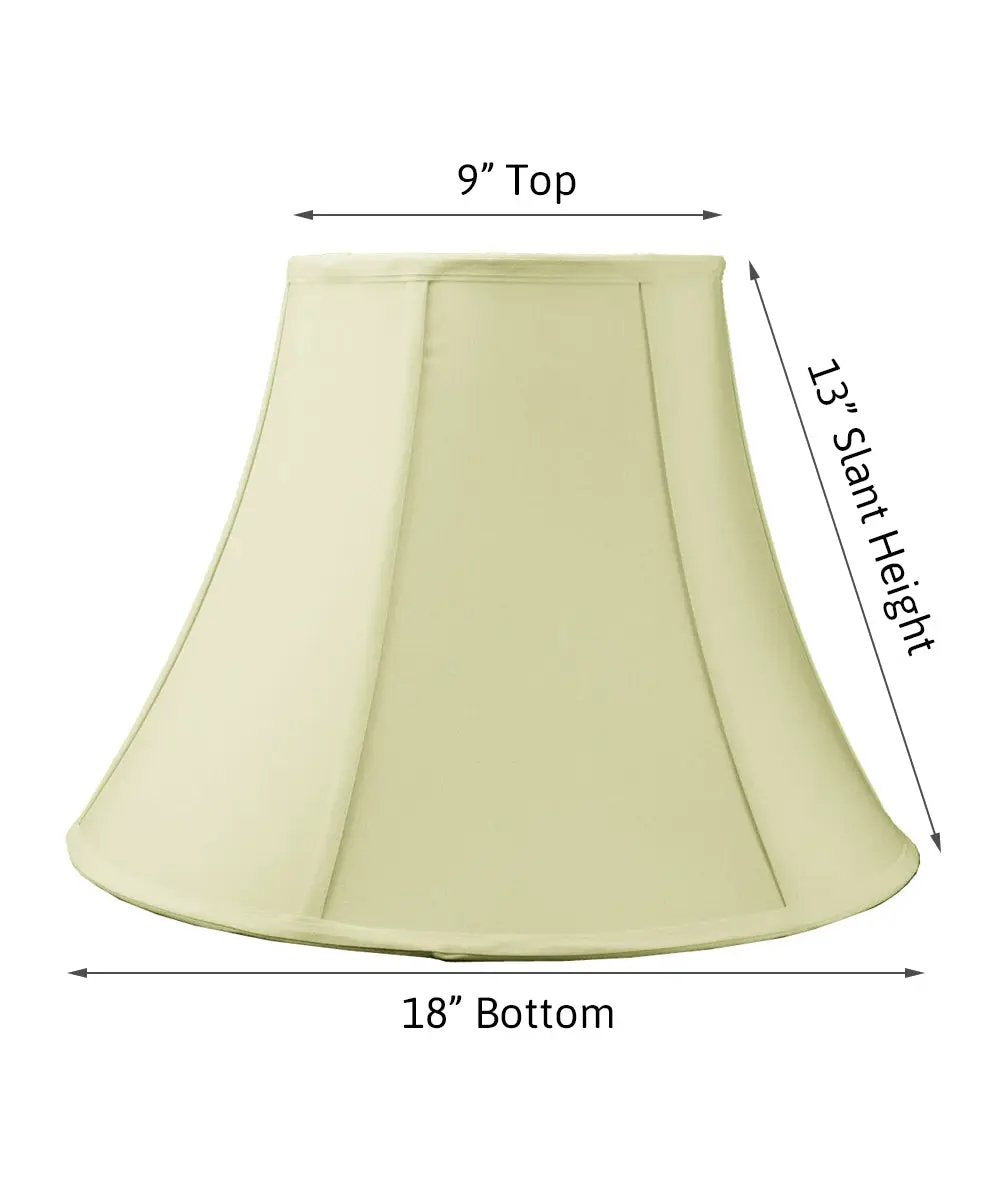 Lampshade | Eggshell Shantung Fabric Bell | 18W X 14H