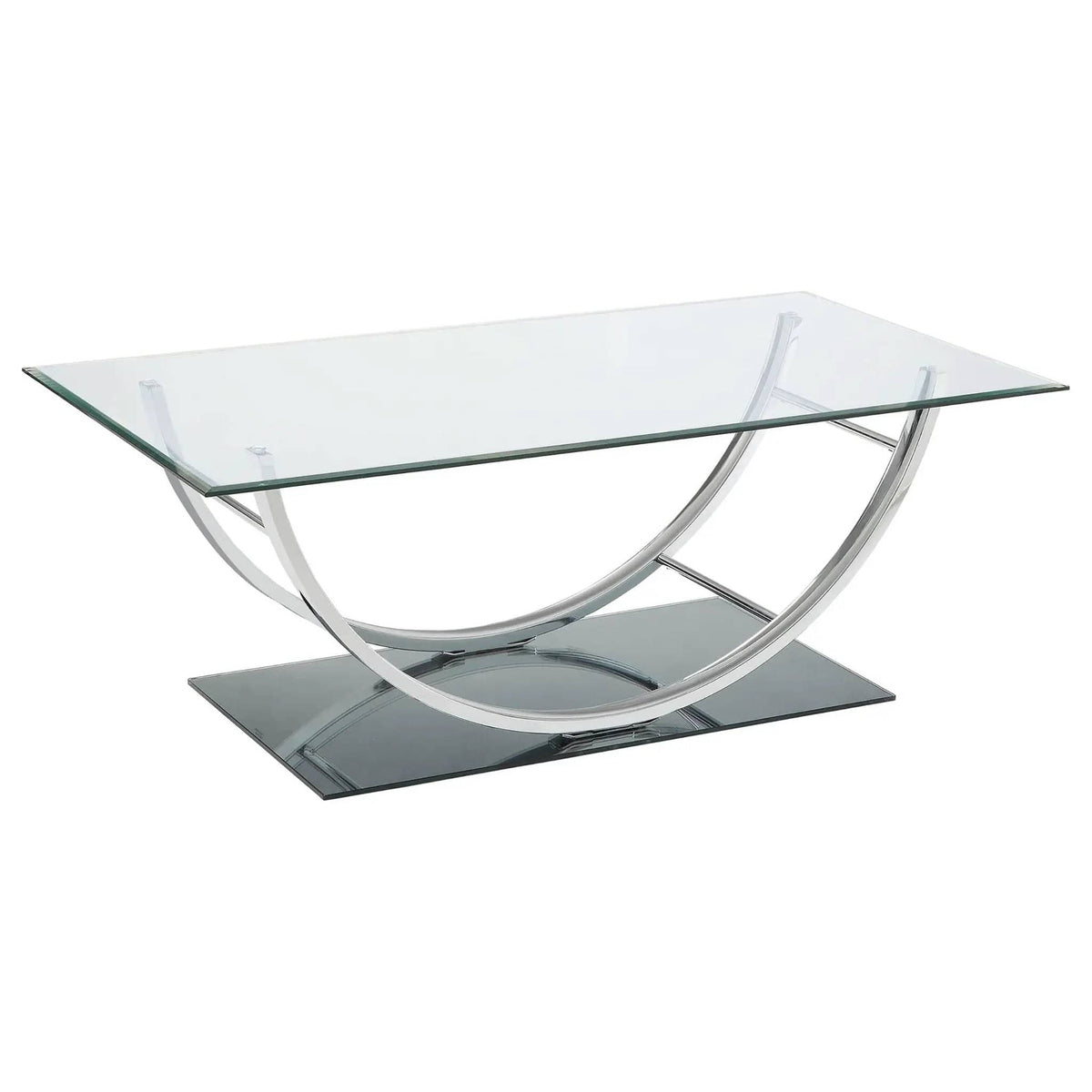 Danville 3-piece Glass Top Coffee and End Table Set Chrome | 3-Piece Set | Tempered Glass & Metal | Dining Room