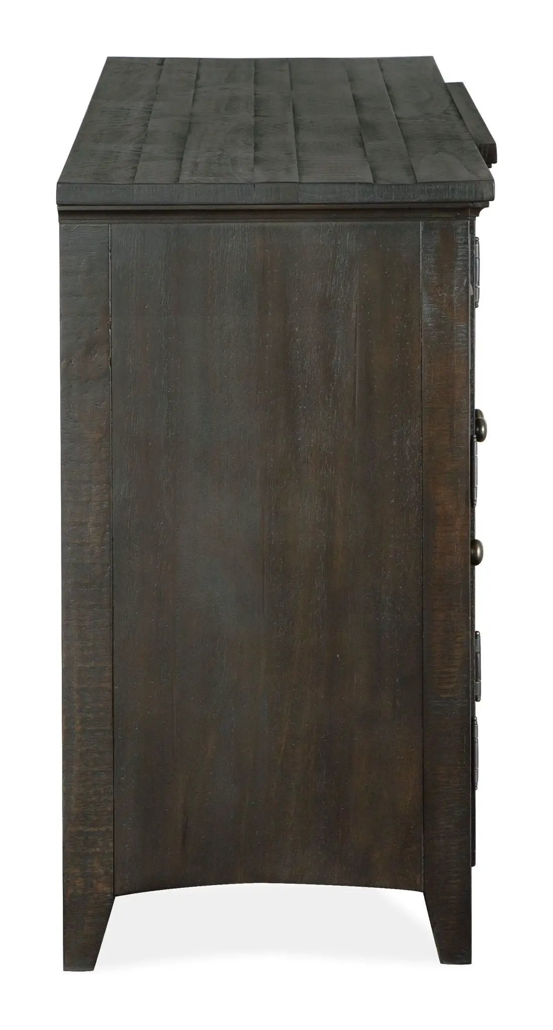 Westley Falls Entertainment Console | Wood Framed Glass Doors | Felt Lined Top Drawers | 70 Inch Width