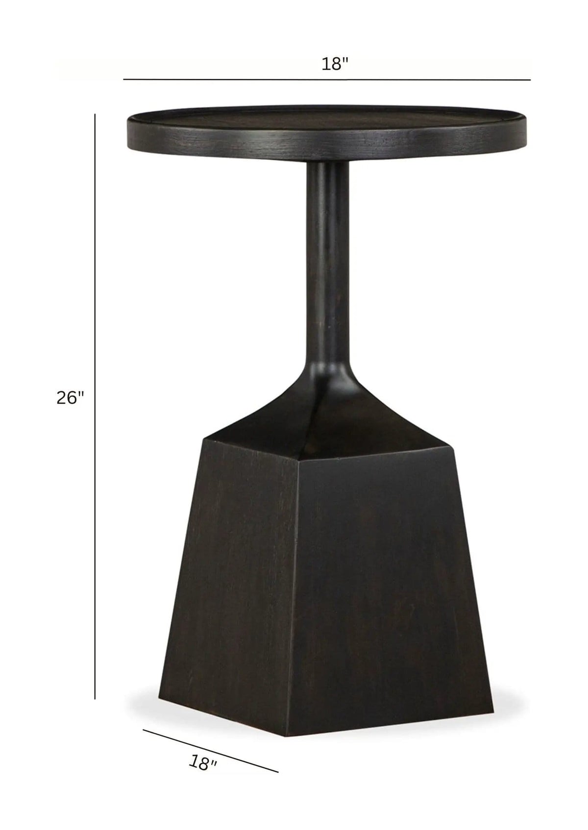 Lindon Round Pedestal Accent End Table | 2 Pieces | Living Room Furniture | Living Room