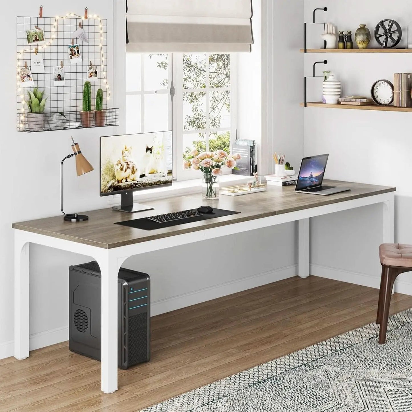 78.7 Inch Extra Long Computer Desk For Two People Office from PriceLows™