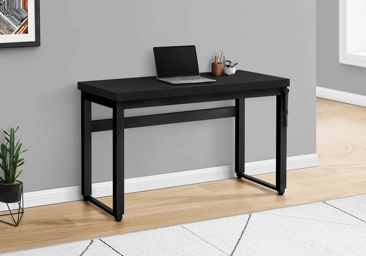 Adjustable Standing Computer Desk | 47.25 Inch Width | Thick Panel Tabletop | Contemporary Design