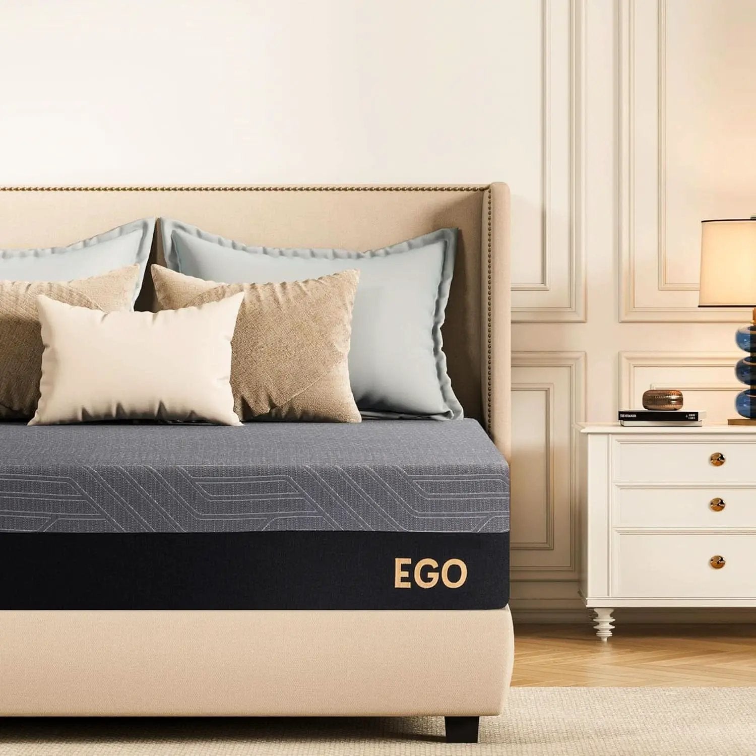 Queen Memory Foam Mattress Charcoal Premium Orthopedic from PriceLows™