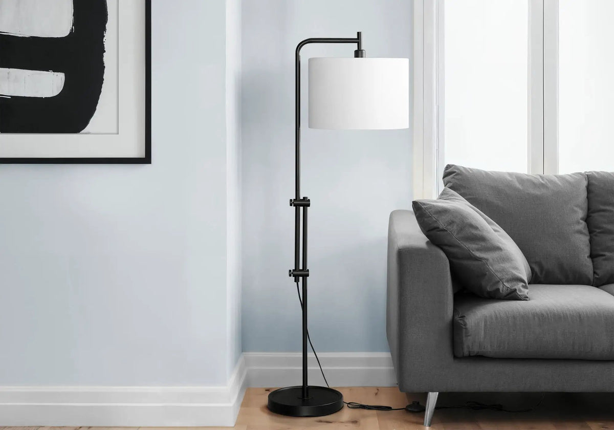 Metal Arc Floor Lamp | 63 Inch Height | Metal Base | 100W Bulb Compatible
