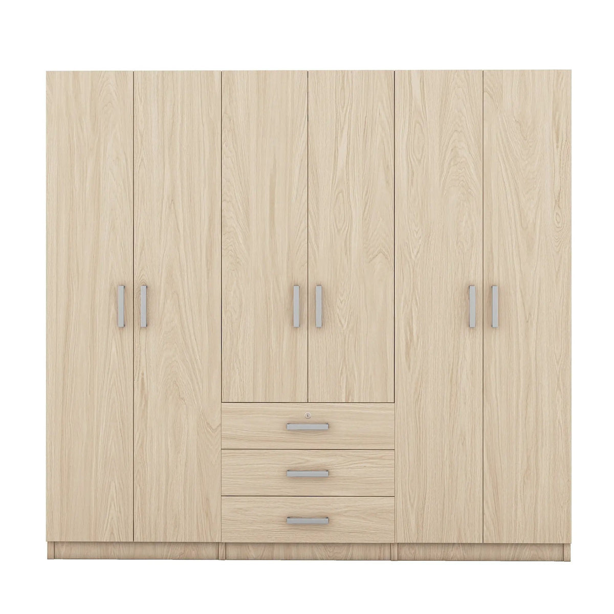 6 Door Wardrobe | Bedroom Storage | Big Drawers | 70.9 Inch Width