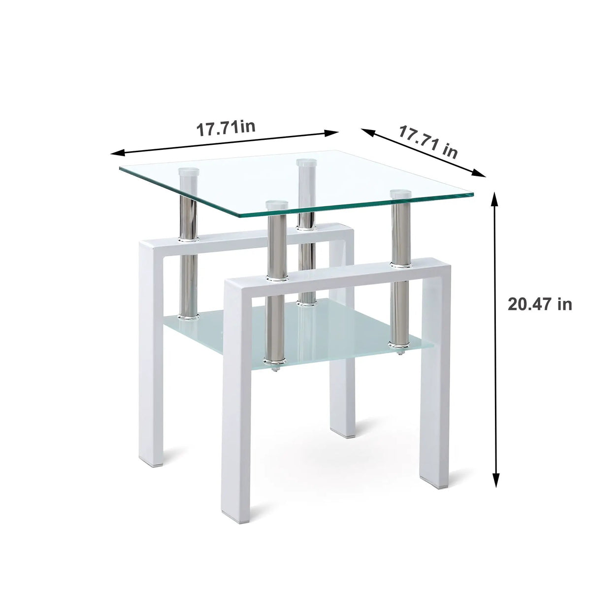 Tempered Glass Table | Hidden Storage | Easy Assembly