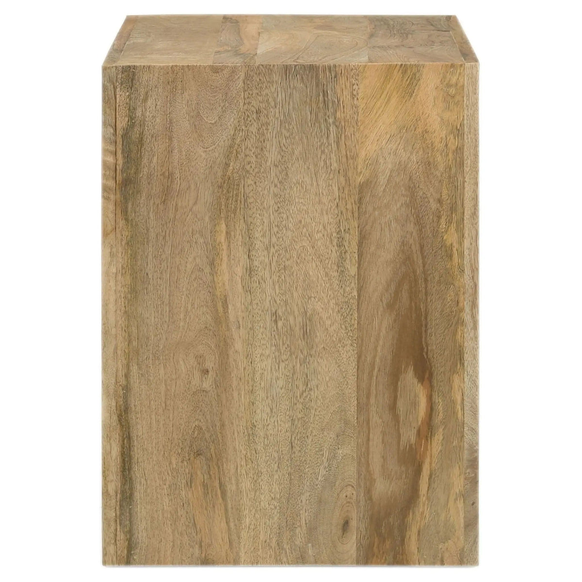 Benton Rectangular Solid Wood End Table | 22 x 16 x 22 in | Mango Wood | Natural