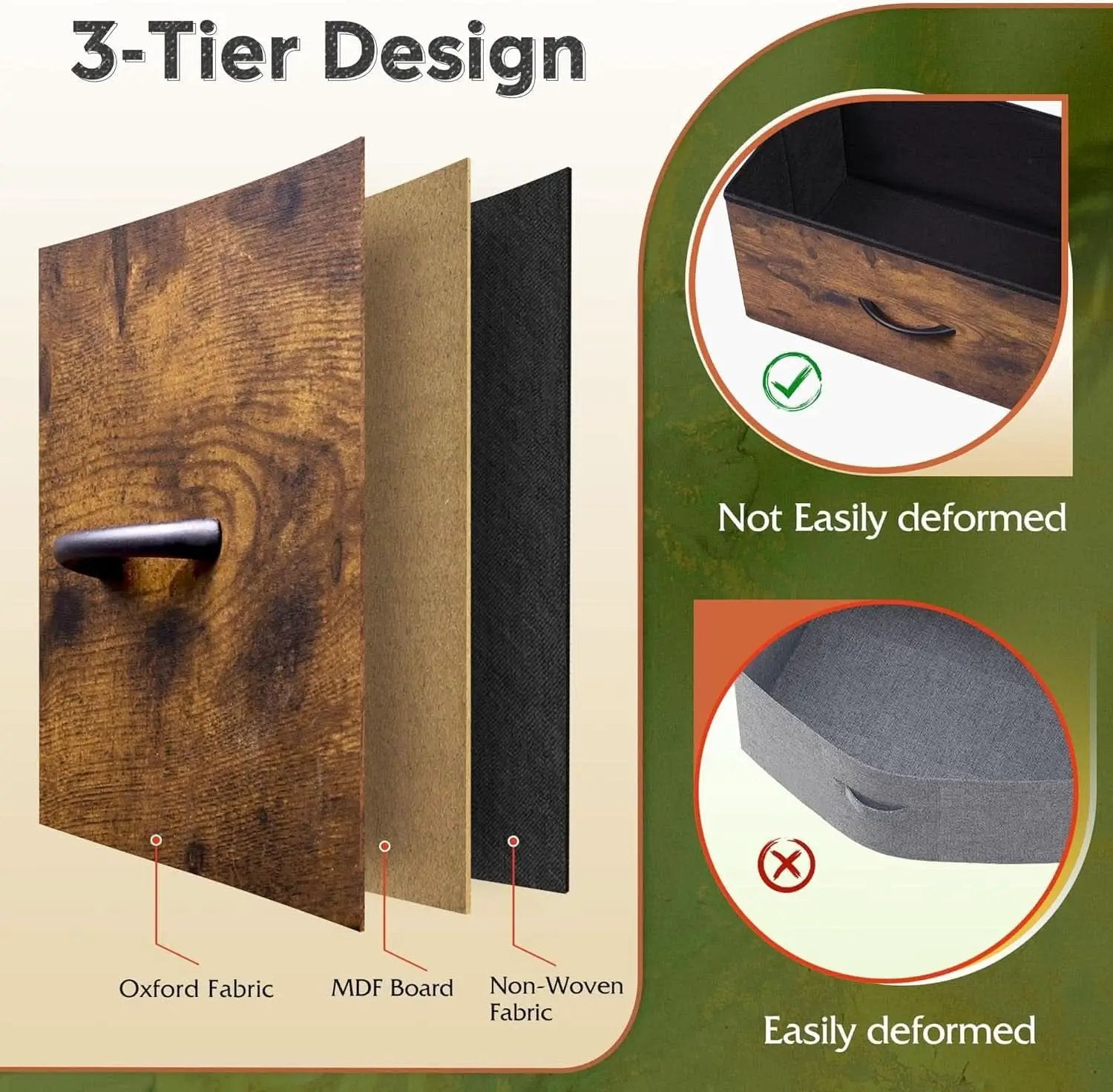 Tall Fabric Dresser With 11 Drawers Storage Tower Unit from PriceLows™