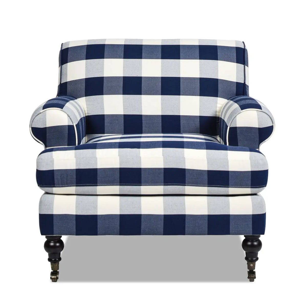 Alana Lawson Accent Arm Chair | Casters | Kiln-Dried Solid Wood Frame | Artisan Crafted