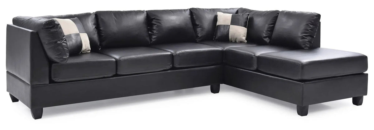 Malone Comfort Sectional | Pocketed Coil And Foam Seating | Removable Backs | 111 Inch Length