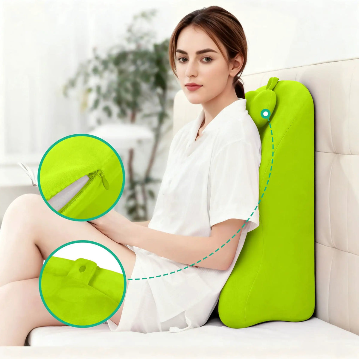 Ergonomic Bed Pillow | Spinal Posture Support | Memory Foam | Leg Lumbar And Back Use