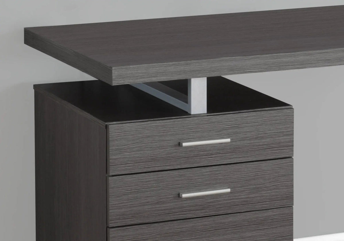 Computer Desk | Left Right Set-Up | Open Cubby And Storage Drawers | 47.25 Inch Length