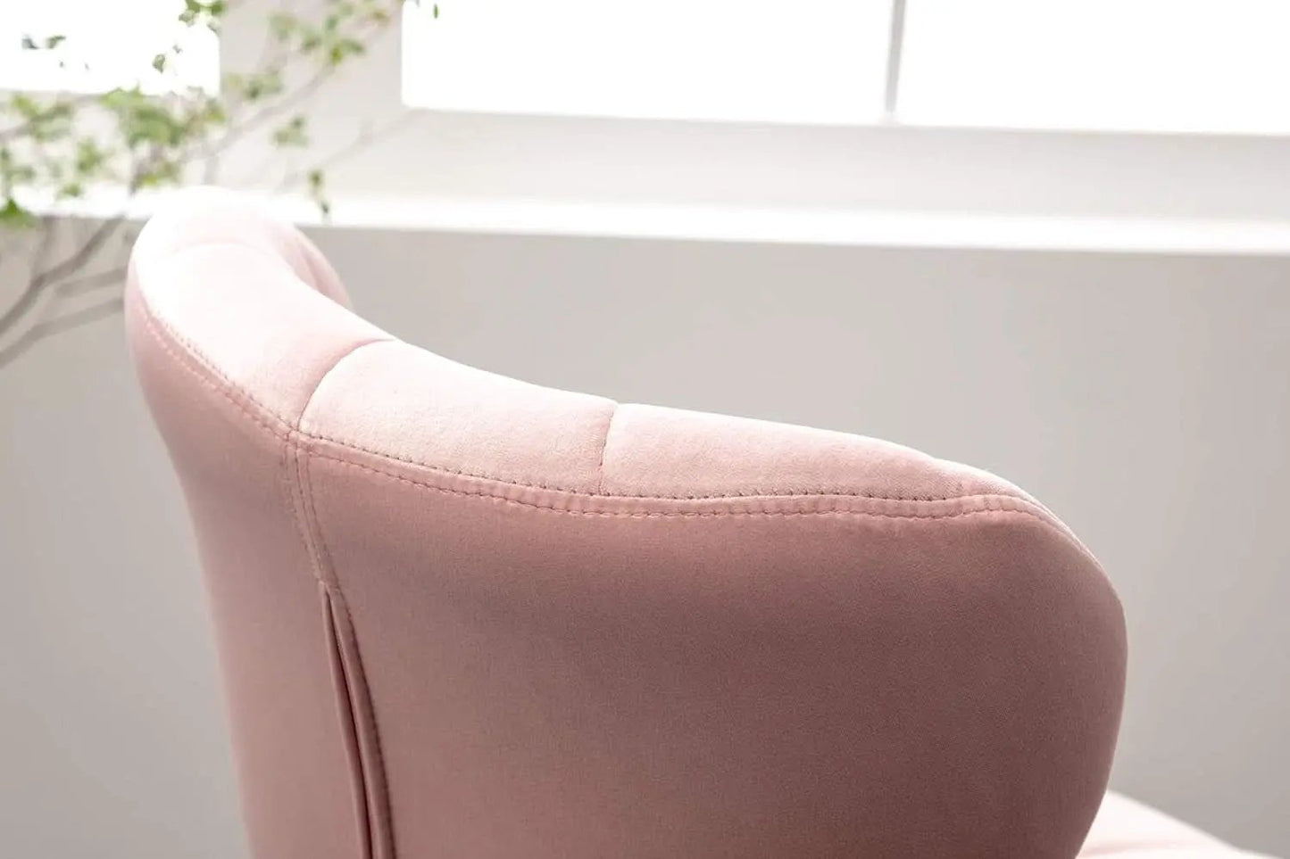 Pink Velvet Adjustable Swivel Barstools Set Of Two from PriceLows™