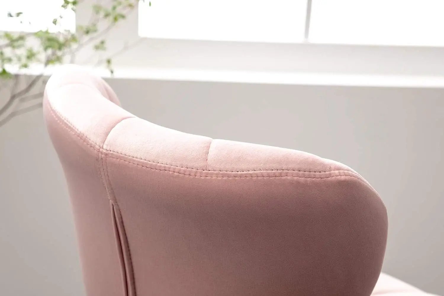 Pink Velvet Adjustable Swivel Barstools Set Of Two from PriceLows™