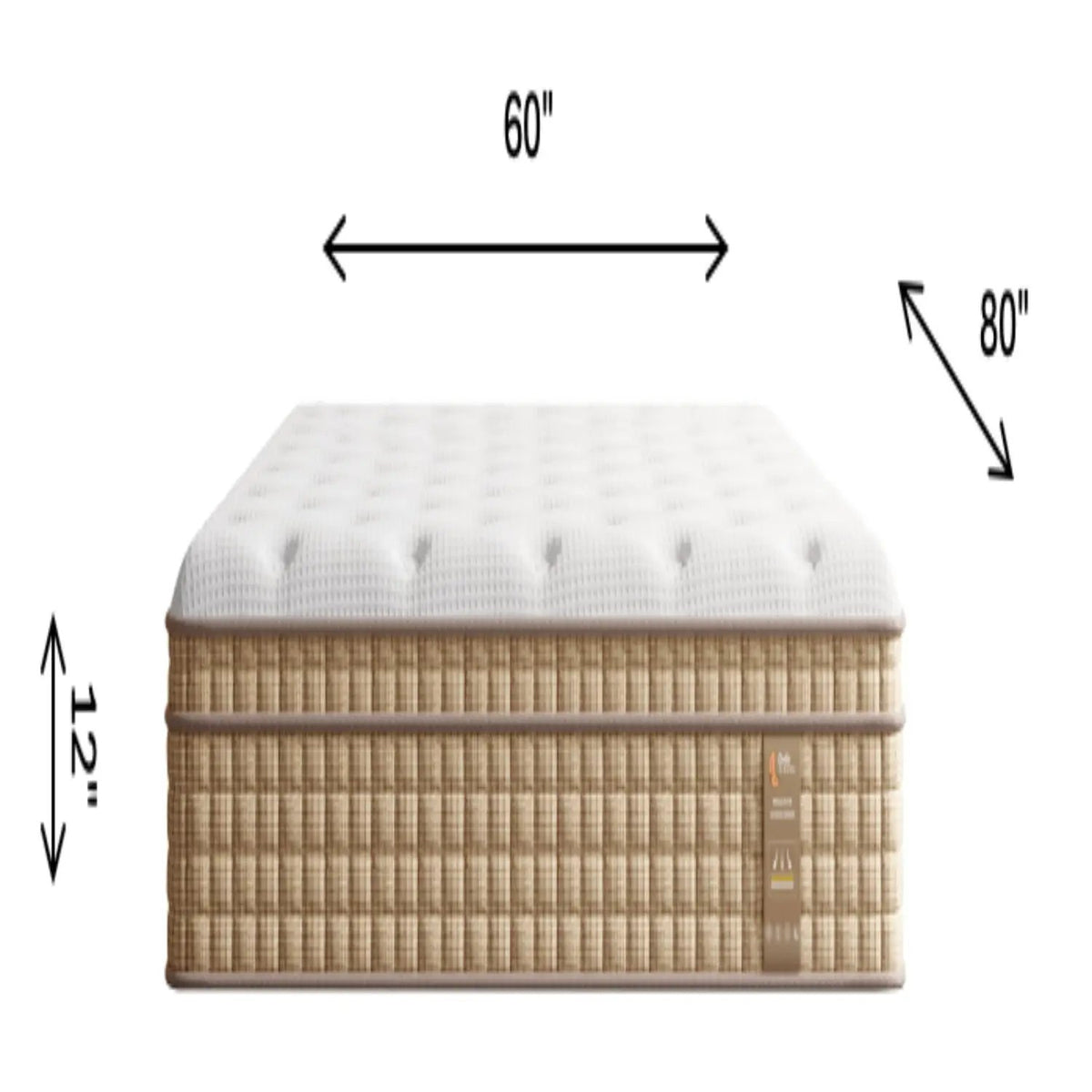 12 Inch Hybrid Mattress | Innersprings | Gel Memory Foam | Fiberglass-Free