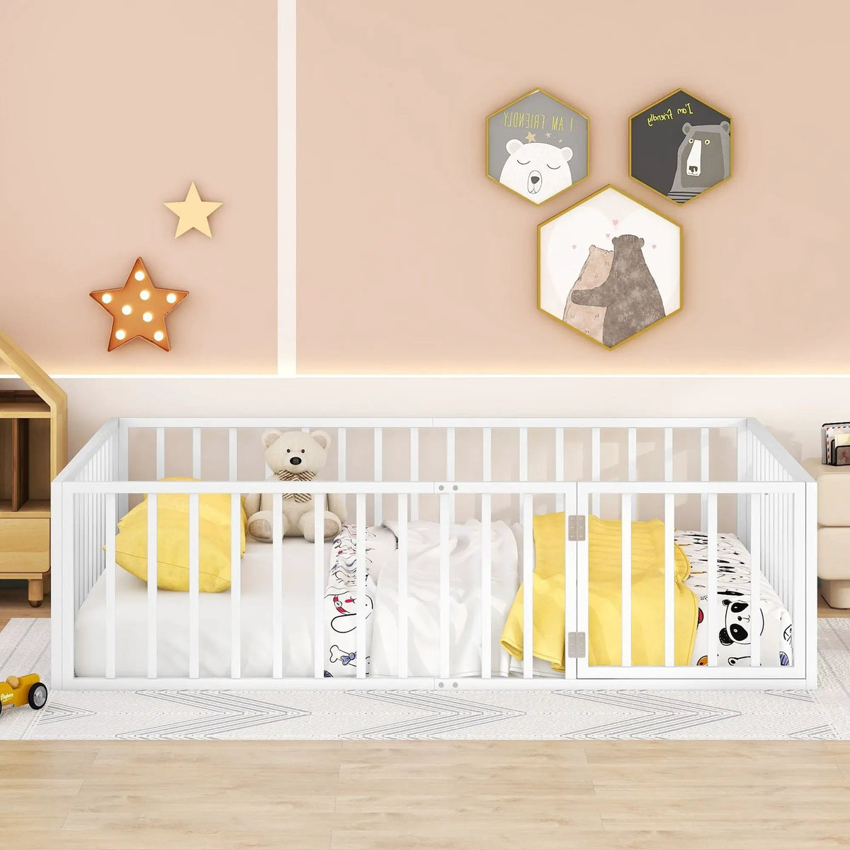 Metal Floor Bed Frame | Raised Fence Gate | Low Platform Design