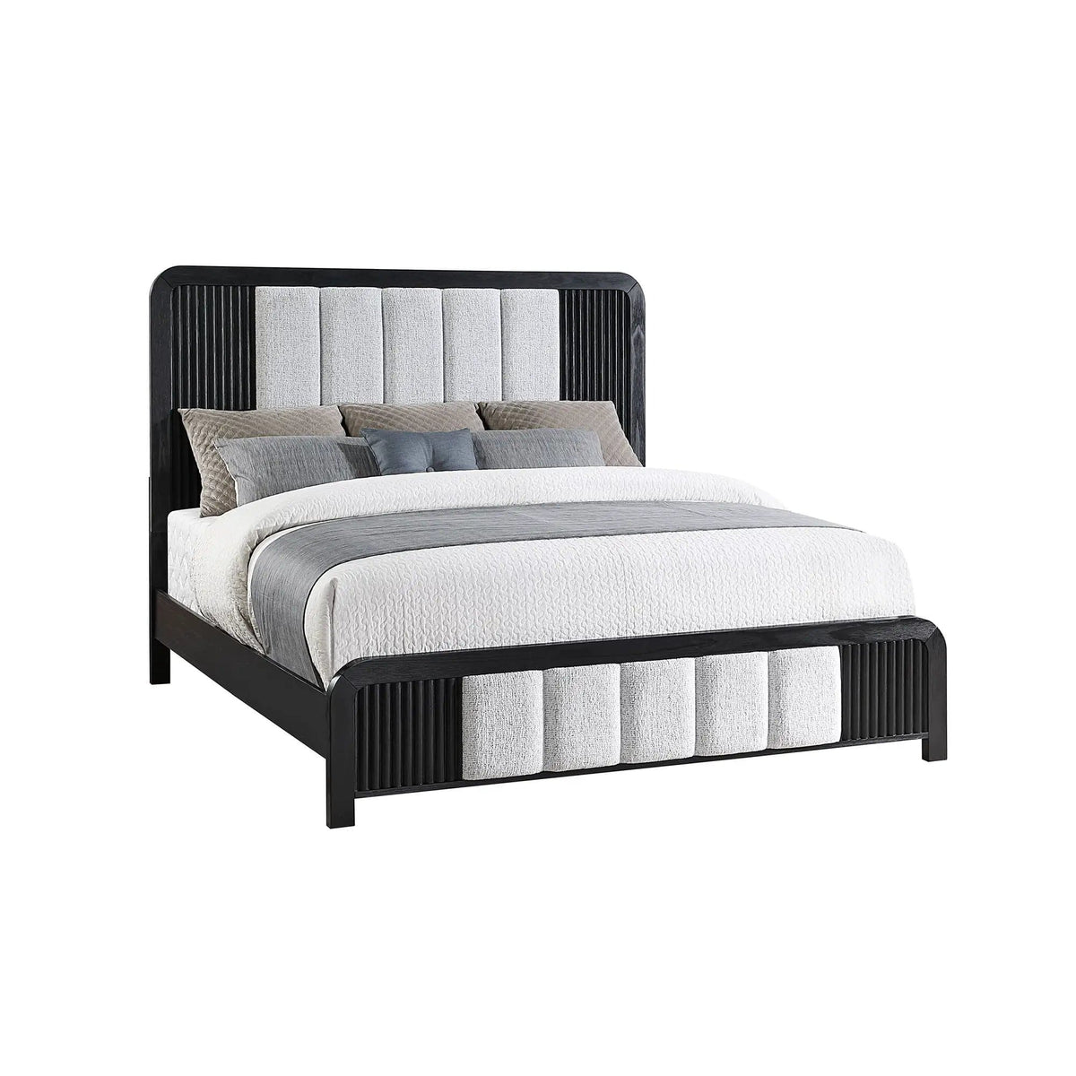 Beverly Bed With Fluted Detailing | 85 x 63 x 60 in | Wood | Bedroom
