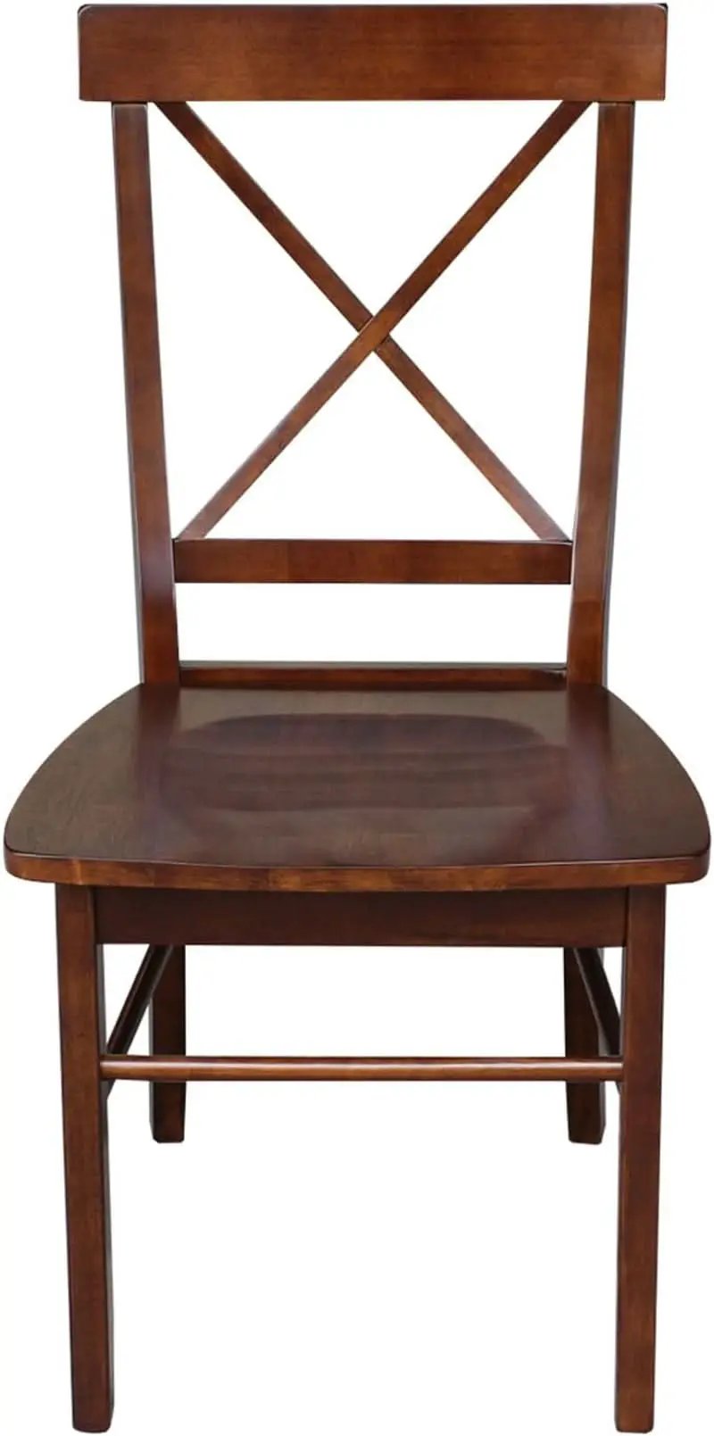 Espresso Solid Wood X Back Dining Chairs Set For Kitchen from PriceLows™