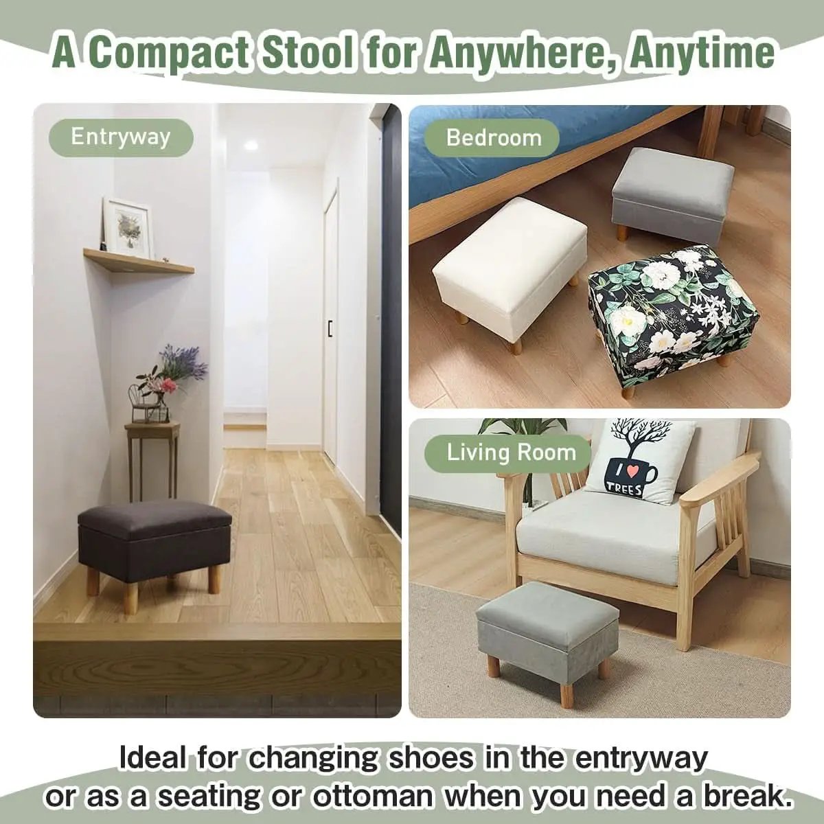 Multifunctional Storage Ottoman With Hidden Lid from PriceLows™