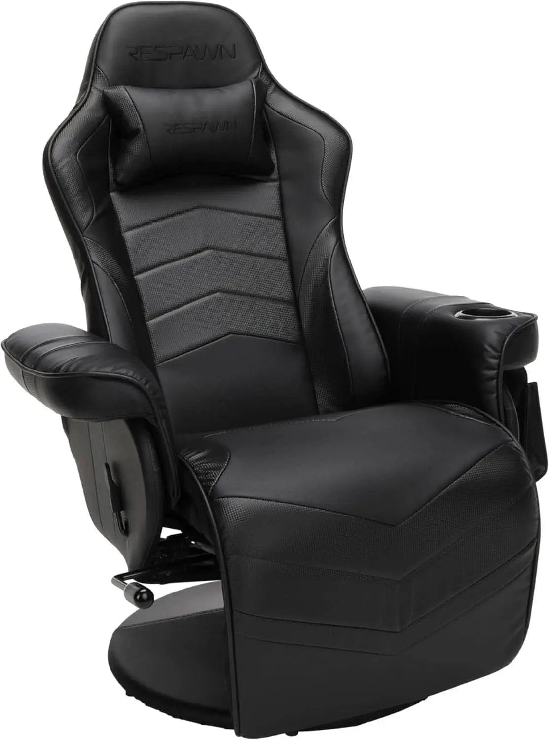 900 Gaming Recliner Black With Adjustable Leg Rest Cupholder from PriceLows™