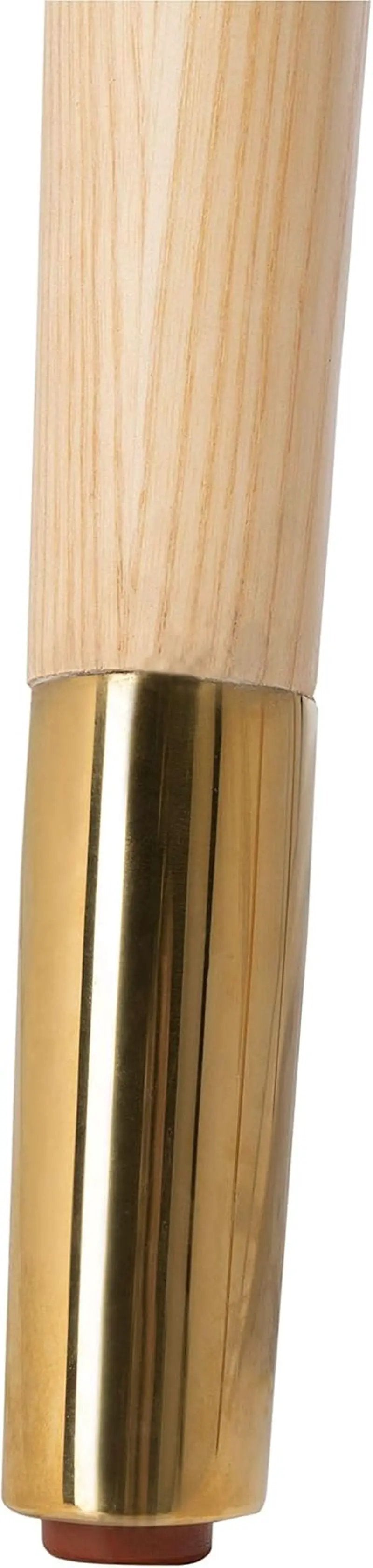Natural Rattan Accent Chair with Brass Caps Fully Assembled from PriceLows™