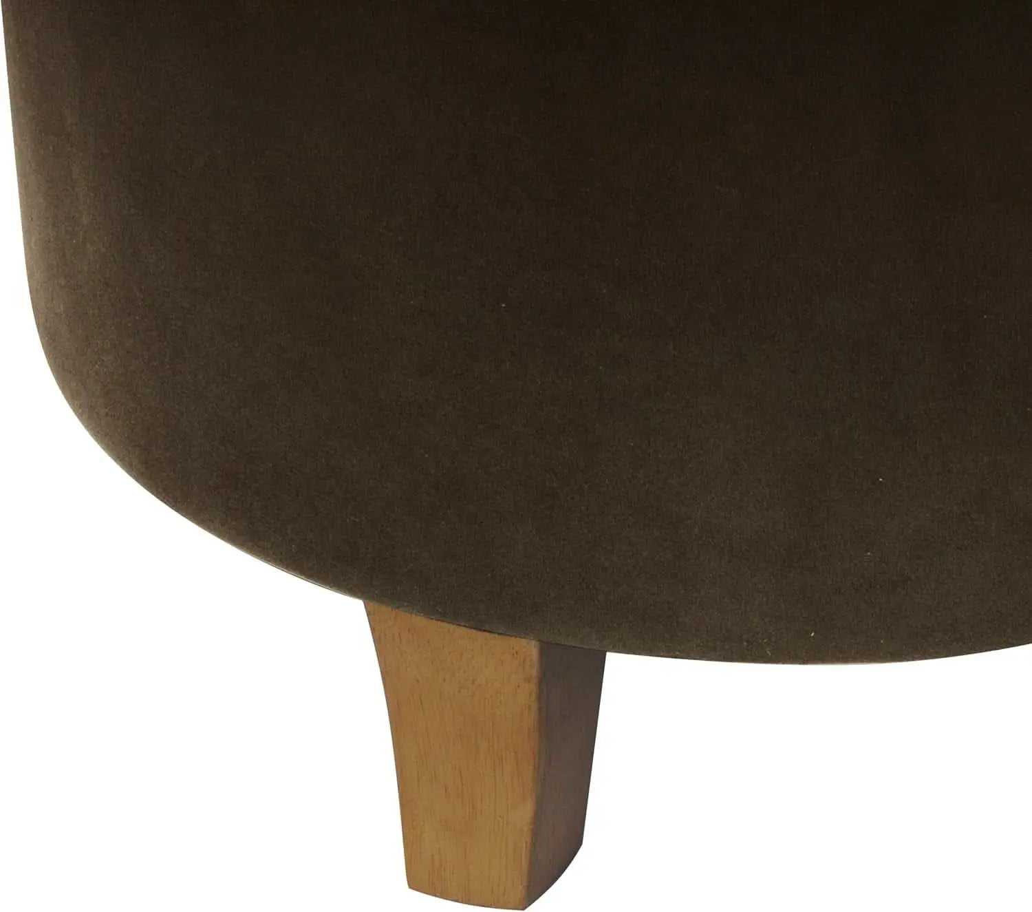 Brown Velvet Upholstered Ottoman With Concealed Storage from PriceLows™