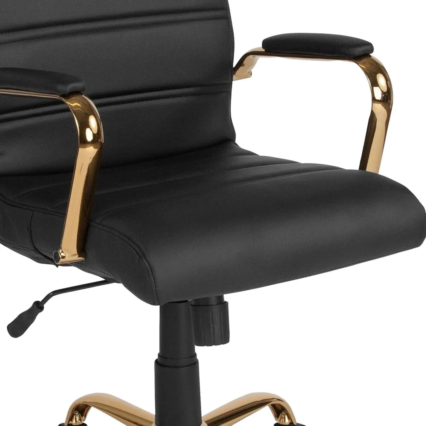 LeatherSoft Mid-Back Office Chair With Adjustable Height from PriceLows™
