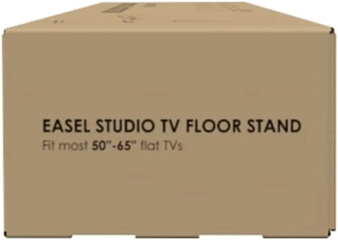 Wood Easel TV Stand For 45 To 65 Inch TVs Walnut Floor from PriceLows™