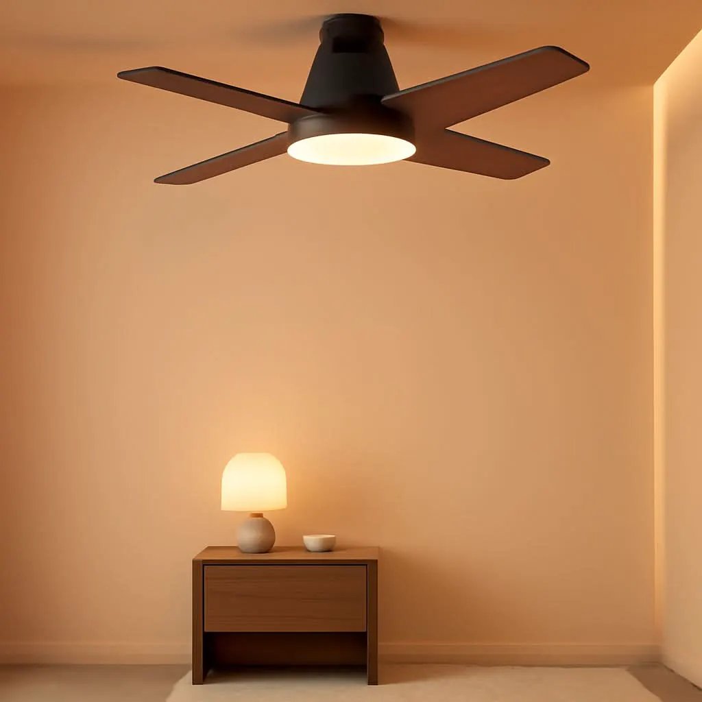 Ceiling Fan With Lights 44 Inch Black Quiet DC Motor from PriceLows™