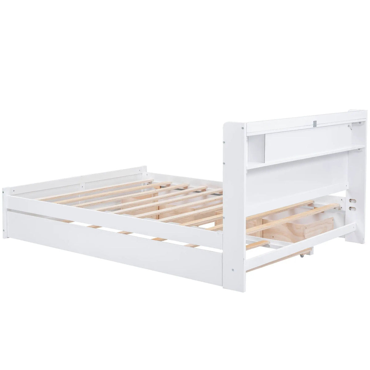 Storage Platform Bed | Color Changing LED Lights | Twin Trundle | 2 Drawers