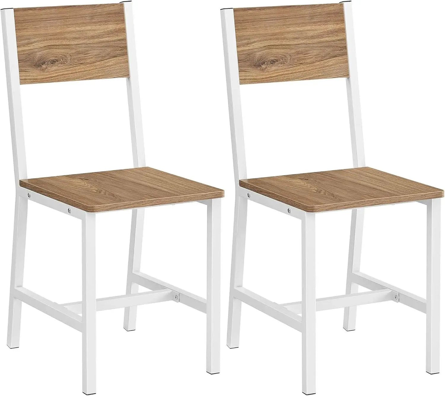 Dining Chair Set Of 2 Rustic Wood With Metal Frame from PriceLows™