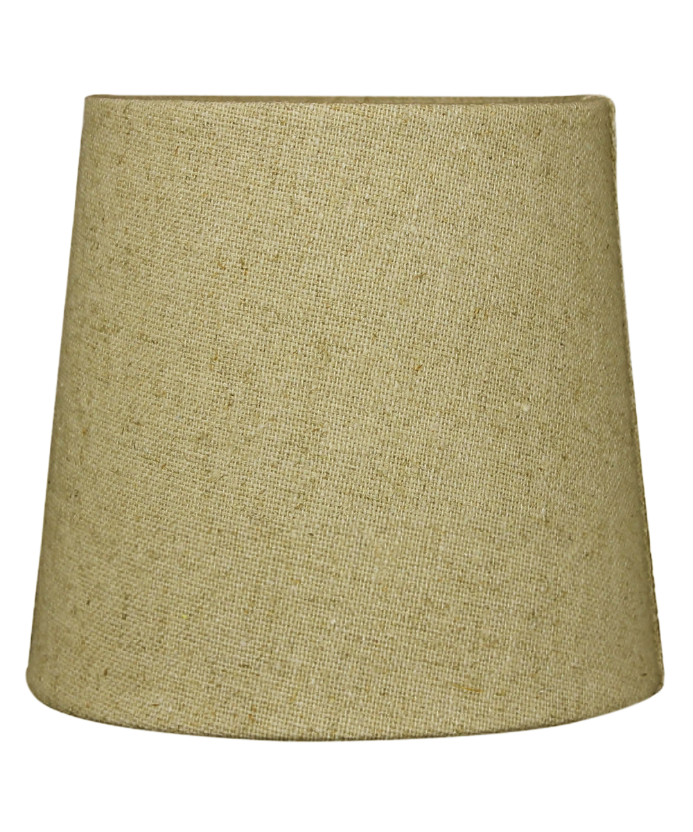 Clip On Drum Lamp Shades | 6W X 5H | Sand Linen Fabric | Set Of 6