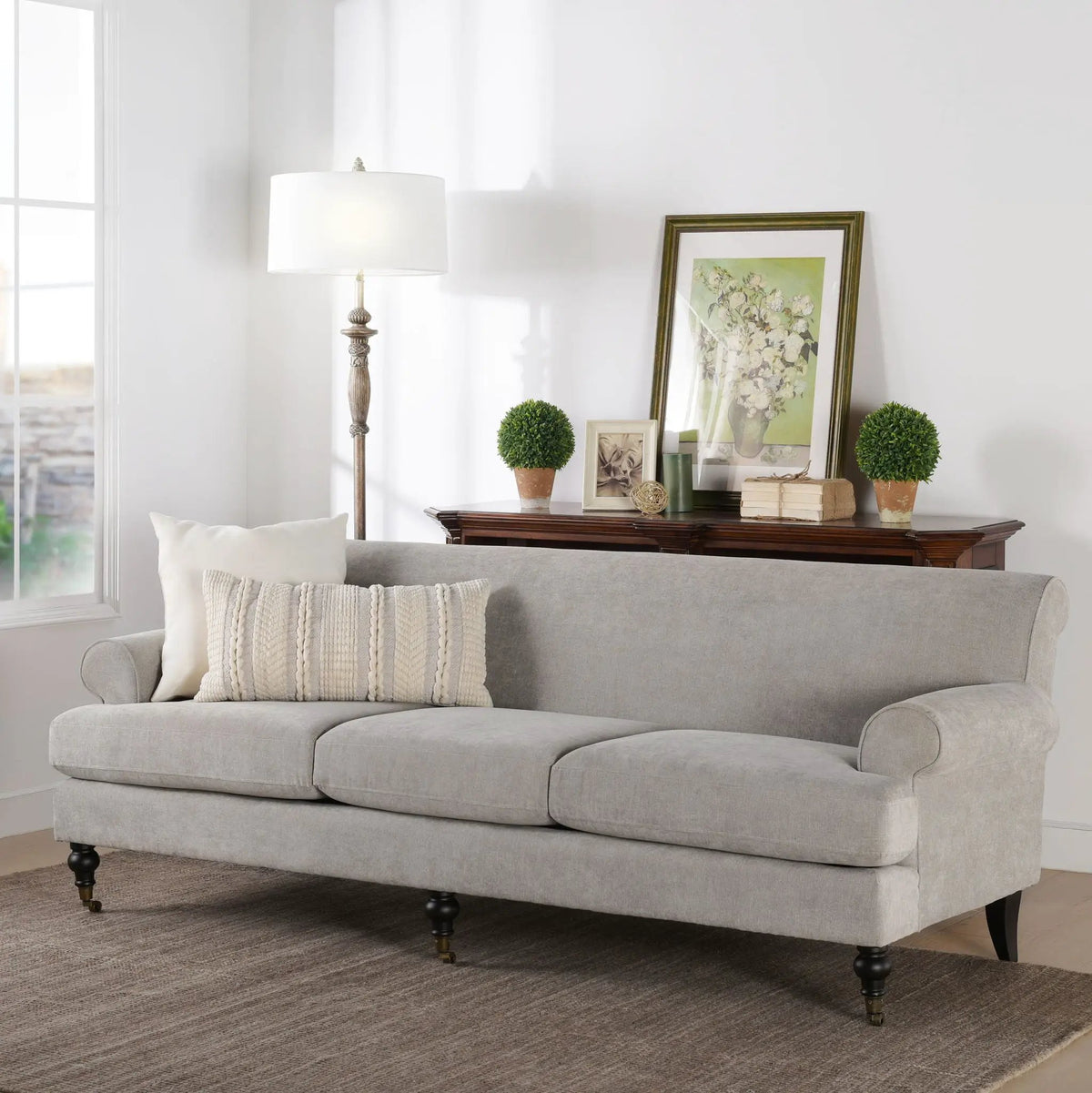Alana Lawson Sofa | Three Cushion Tightback | Kiln-Dried Birchwood Frame | 88 Inch Length