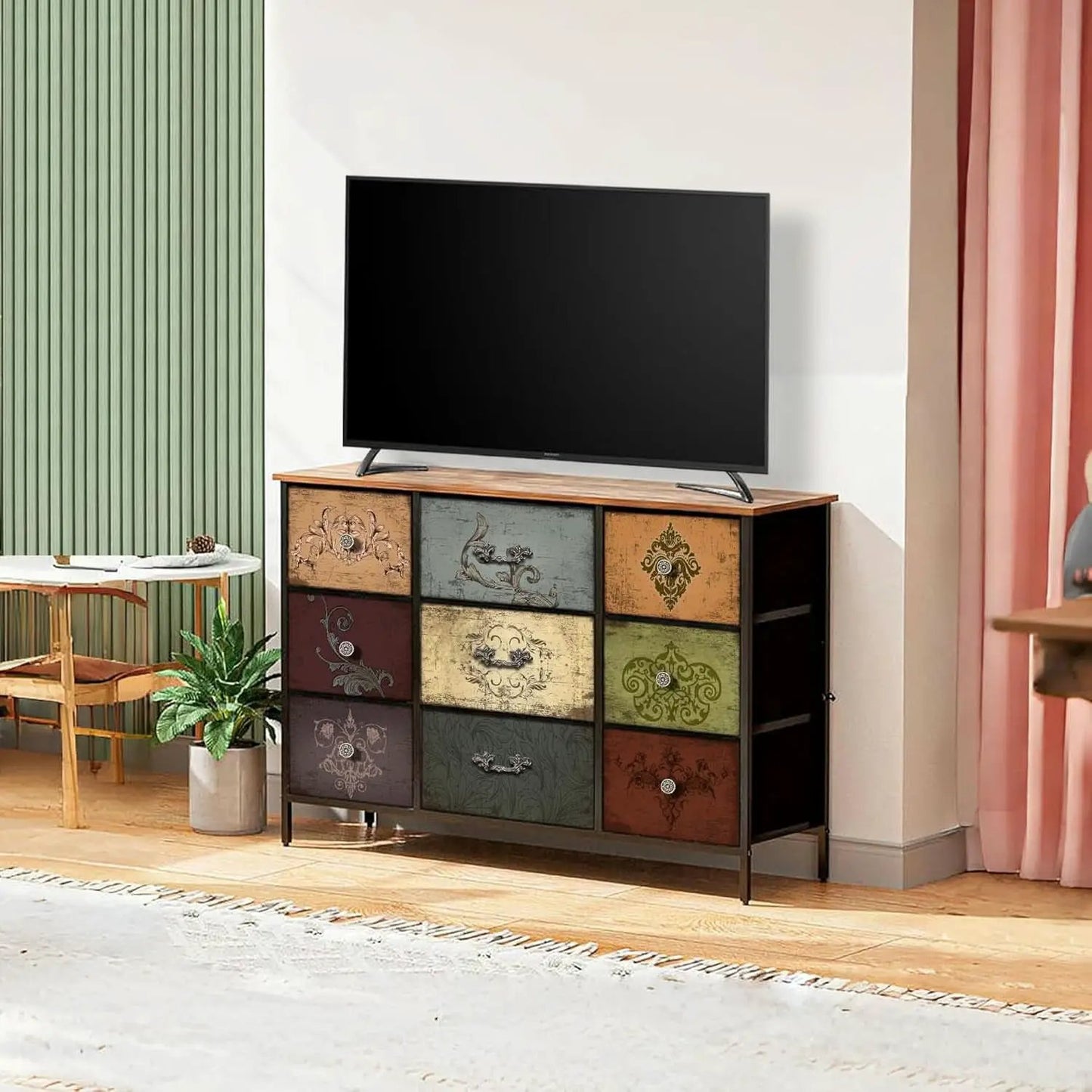 Premium 9-Drawer Dresser With Extra-Large TV Stand from PriceLows™