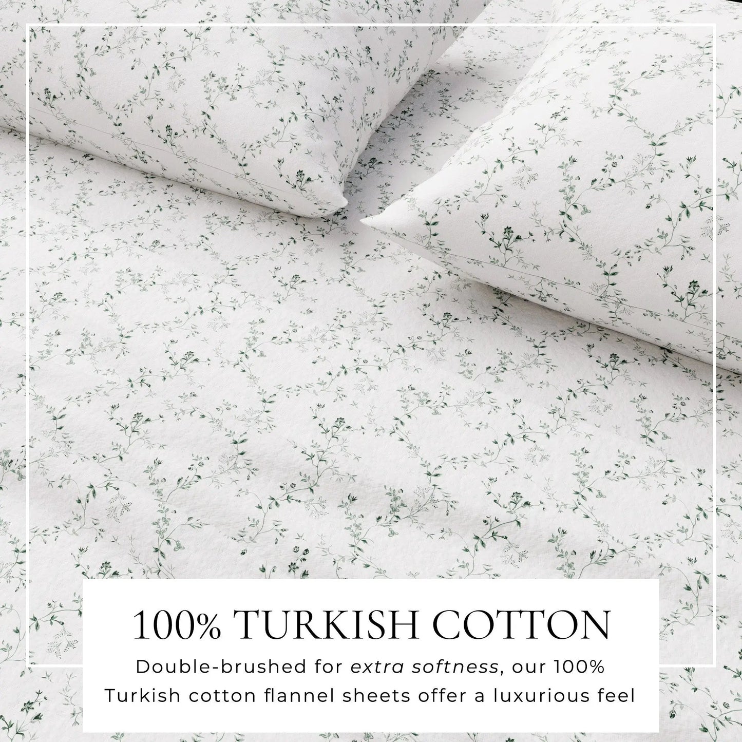 Turkish Cotton Flannel Sheet Set - Winter Floral Collection from PriceLows™