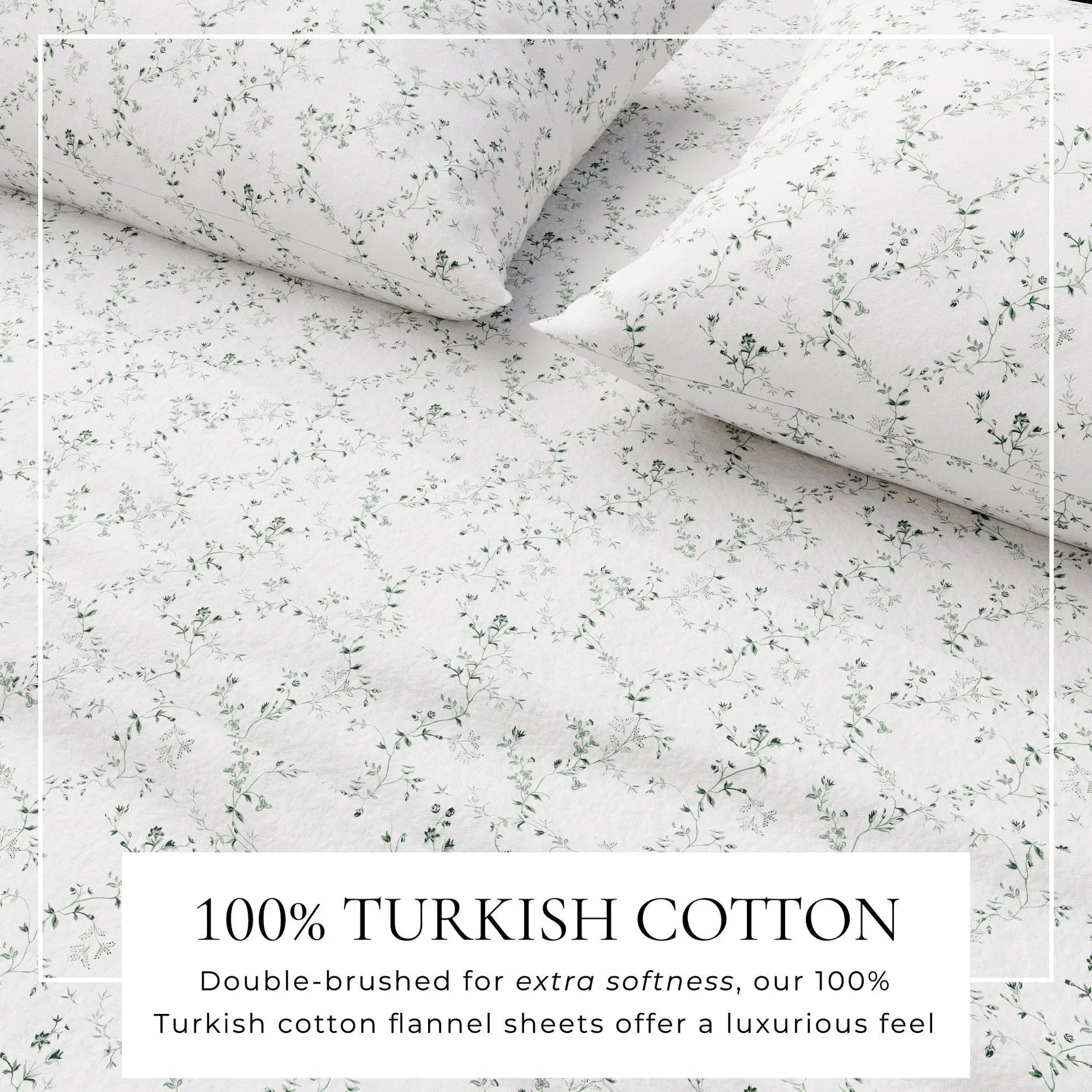 Turkish Cotton Flannel Sheet Set - Winter Floral Collection from PriceLows™