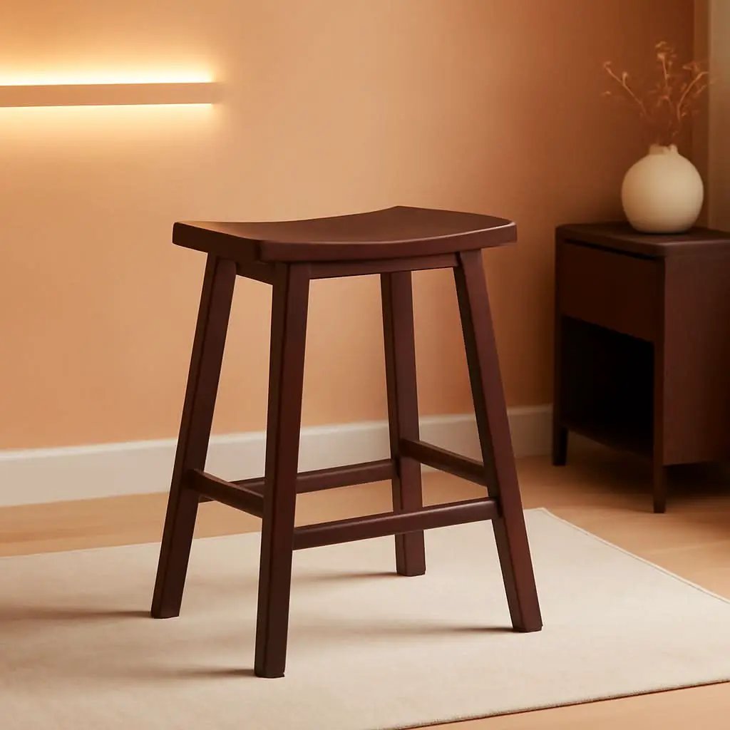 Satori 24 Inch Walnut Counter Stool For Modern Kitchen Bar from PriceLows™