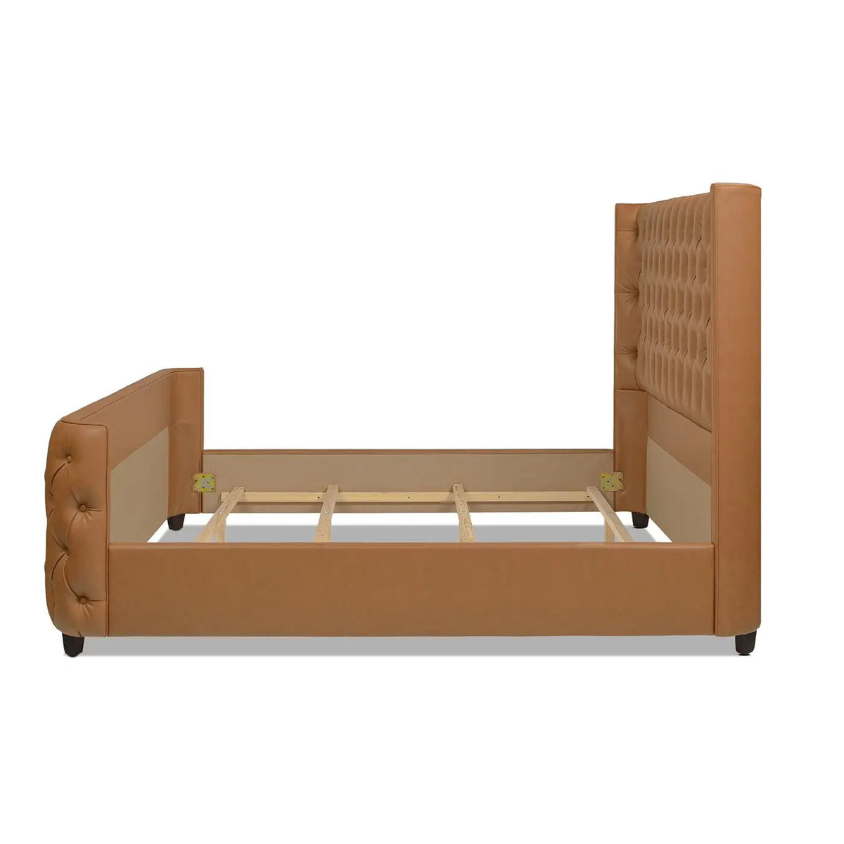 Brooklyn Tufted Panel Bed | Headboard And Footboard Set | Wingback Design | Diamond Tufting
