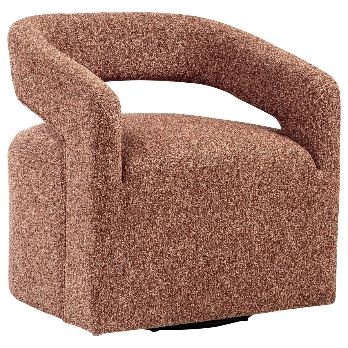 Westhill Boucle Upholstered Swivel Accent Chair Berry | 28.25 x 25 x 29 in | Boucle | Living Room